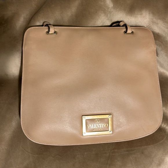 Valentino Rock Stud Nude Poudre Leather Shoulder Hand Bag - Picture 5 of 14